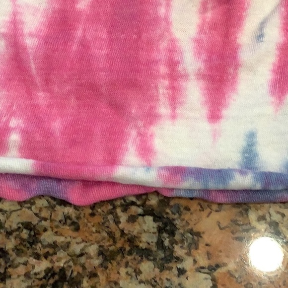 So Nikki Size XL Girls Tie Dye Crop Top With Unfinished Hem. Made in USA. New - Picture 5 of 5